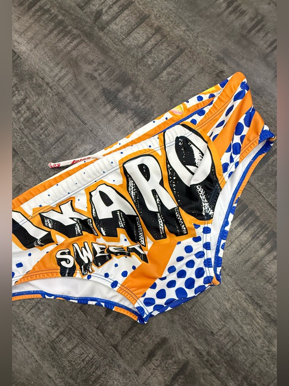 SAMPLE/Men's Orange & Blue Graphic Swim Hybrids